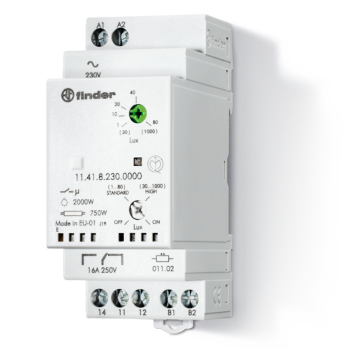 Finder DAYLIGHT SWITCH, SURFACE MOUNT HEAD,1 CHANNEL,1NO12A@250VAC