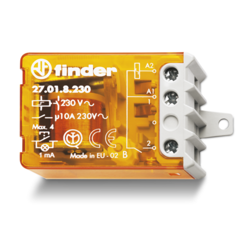 Finder LATCHING RELAY, FLUSHBOX TYPE, 1 NO 10A@250VAC, 230VAC COIL