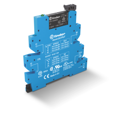 Finder Type 39.21 MasterOUTPUT RELAY 1NO 6A@250VAC