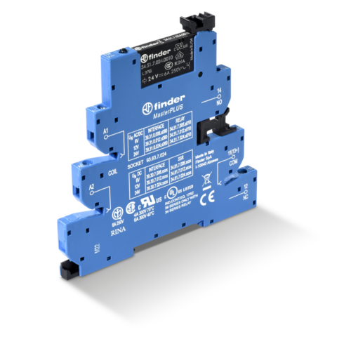 Finder Type 39.31 MasterPLUS RELAY,1CO 6A@250VAC, FUSABLE