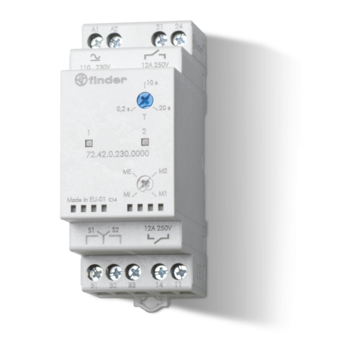 Finder Type 72.42 PRIORITY CHANGE RELAY, 2NO12A@250VAC