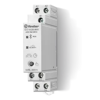 Finder TIMESWITCH, DIGITAL WEEKLY ASTRO WITH BLUETOOTH, SPST 10A, 110-230VAC