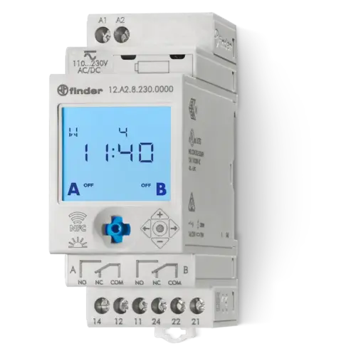 Finder TIMESWITCH, DIGITAL, ASTRONOMIC, 7 DAY, 2CO16A@250VAC,110-230VAC