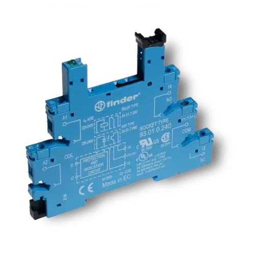 Finder Type 93.01 BASE FOR 38 SERIES I/F RELAY 12/24VAC/DC