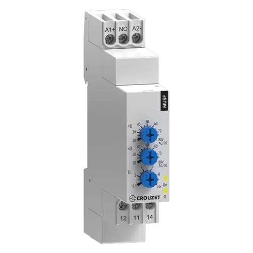 Crouzet MUSF Voltage Window Relay – Under/Over Voltage, SPDT