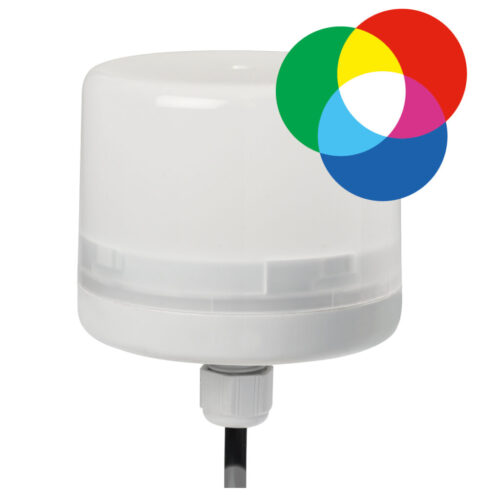 SiRENA E-Lite LED Flashing Beacon – 24VDC, 70mm, IP66, 7 Colour RGB