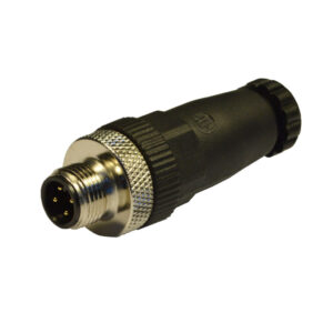 ASI M12 5-Pole Male Straight Connector Plug – A-Coded, PG9, Screw Terminal