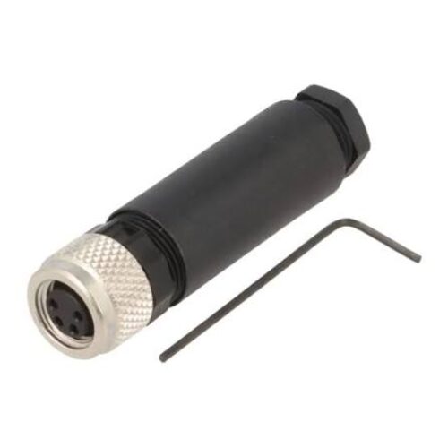 M8 Rewirable Plug – 4-Pole Female, Straight