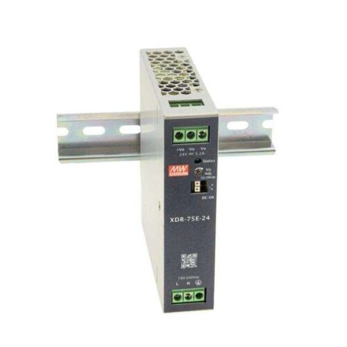 Mean Well XDR-75E DIN Rail Power Supply – 75W, Single Phase