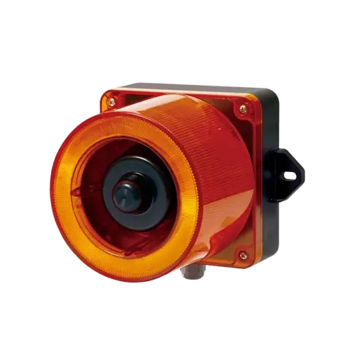 Qlight QWCD50 Sounder-LED Beacon – 123dB, 31 Tones, 110/220VAC, Red