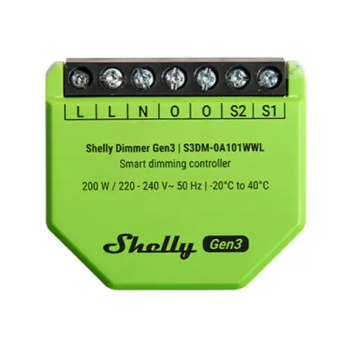 Shelly Dimmer Gen3 Wi-Fi Relay Dimmer 200W