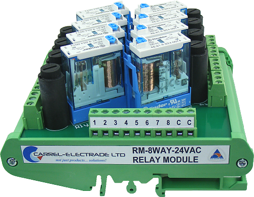 Carrel Electrade RM-8WAY-24VAC 8-way relay module